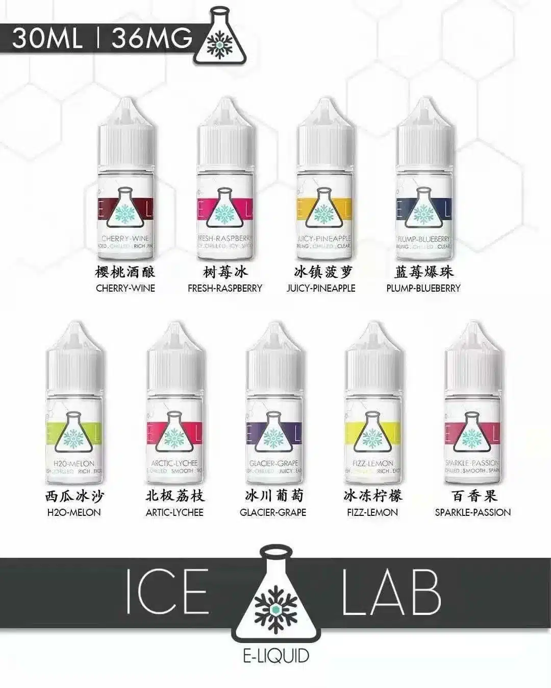 ICE LAB冰凍實驗室 30ML小煙主機專用煙油 36MG尼古丁